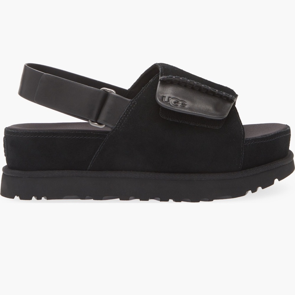 UGG GOLDENSTAR SLINGBACK PLATFORM SANDALS SUEDE - Picture 4 of 6
